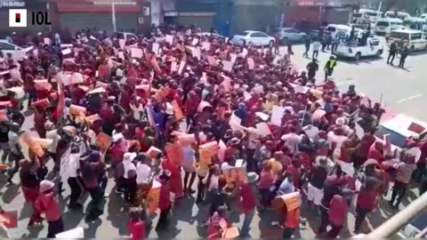 Watch: EFF March Down Pixley Kaseme Street, Durban, During National Shutdown