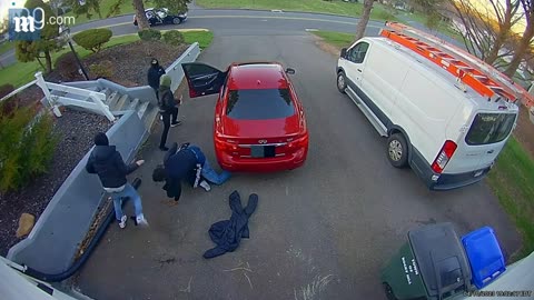 hero homeowner fights off FOUR carjackers