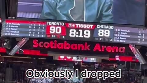 Drake at the Raptors game