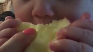 Baby apple steal! Hilarious