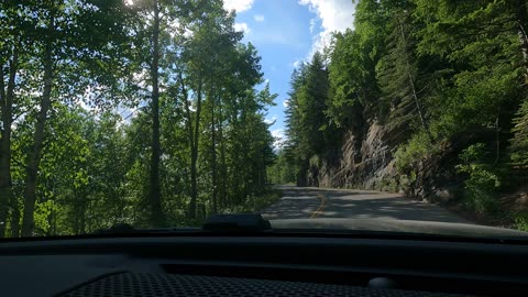 Driving through Glacier NP