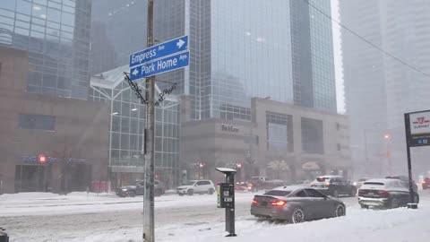 Winter Snow Storm in Toronto CANADA