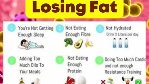 Did you know, why you're not loosing fat?