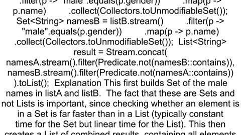 Can I stream the difference between two lists where a field is set to something specific in Java