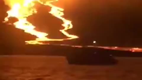 Eruption of the La Cumbre Volcano on the Island of Fernandina, Ecuador