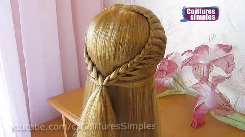 Coiffure avec tresse ♡ Coiffure pour tous les jours (pour l'ecole/college/travail) ♡ facile à faire