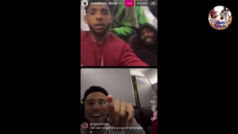 Devin Booker GETTING DRUNK with Chris Paul on Airplane!l after Big Win!