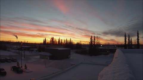 Fairbanks Alaska time lapse sunrise