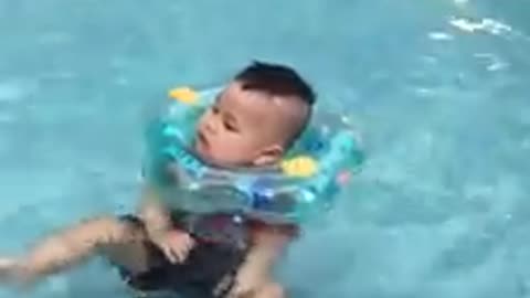 Baby swimming