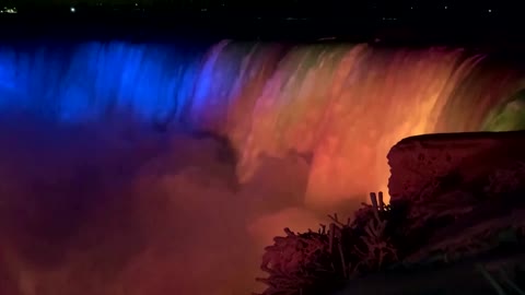 Niagara Falls lights up in support of Ukraine