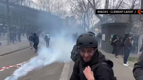 Violence Erupts as Thousands Storm Streets In France Over Macron’s Pension Reforms