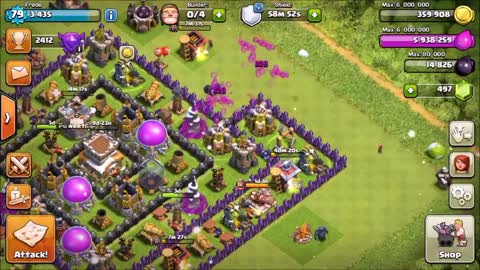 Clash of clans - Townhall upgrade + attack with good LOOT