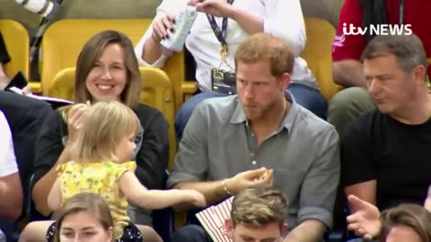 Prince Harry's popcorn swiped by toddler