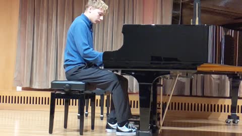 Charlie's piano recital at Wheaton College on 11-11-2022