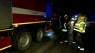 Sky glows orange after Lithuania pipeline blast