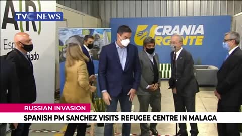 (SEE VIDEO) Spanish PM Sanchez Visits Refugee Centre in Malaga