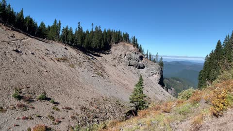 Oregon – Mount Hood – Looking Across at the Very Steep Winding Trail