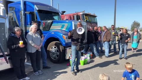 The People's Convoy on the road to Fresno and then to Marysville, CA 4/17/2022