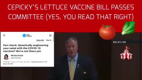 🚨 A Lettuce Vaccine Bill Being Introduced