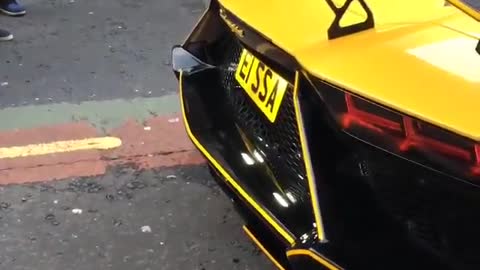 Kid revving a Lambo