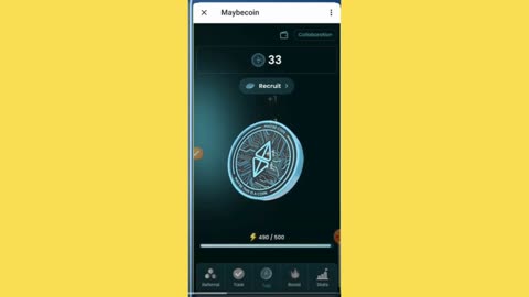 new mining mini app telegram bot MAYBECOIN