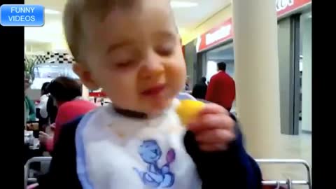 Babies First Time Eating Lemon Cute Funny Reactions