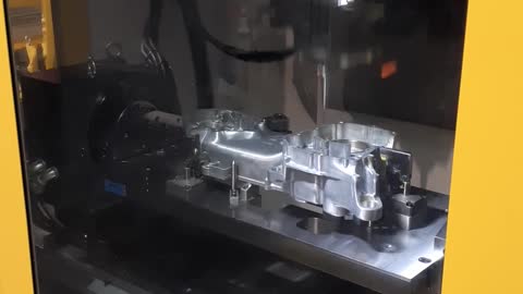 High speed FANUC RoboDrill making swiss cheese