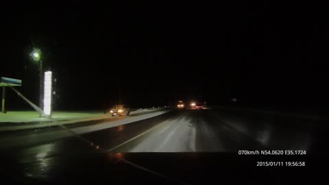 Icy Roads Cause an Accident