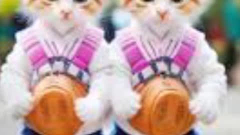 Cute Cats Wearing clothes