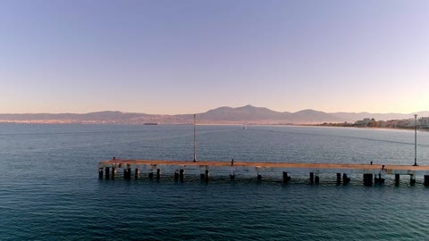 Quiet Peraia (Greece) morning January 5, 2020