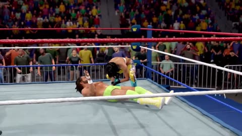 WWE 2k22_ Bayley vs Macho Man Randy Savage _intergender _wrestling