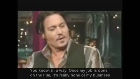 Johnny Depp having a hard time with Letterman