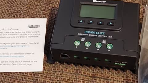 Renogy 20a mppt solar charge controller