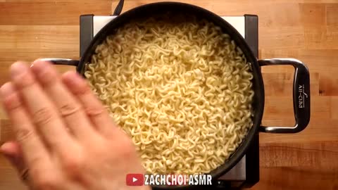 ASMR NUCLEAR FIRE NOODLES & CHEESY ONION RINGS MUKBANG (No Talking) EATING SOUNDS - Zach Choi ASMR