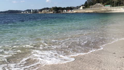 Sandy beach in Tokyo Bay