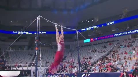 Sam Mikulak high bars routine at Nationals