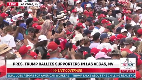 Trump Opens Nevada Rally with FIRE