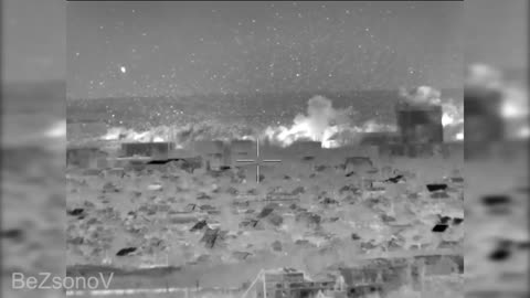 Thermal imaging of a Donetsk People’s Republic Grad MRLS strike on Ukrainian positions