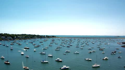 Ocean Boats Aerial View