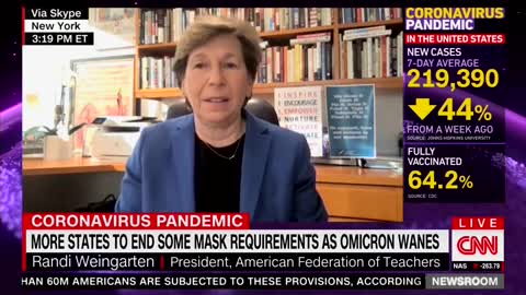 Randi Weingarten is 'Confused' by Blue States Lifting Masks