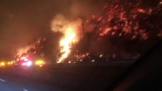 Getty Fire Seen From the Freeway