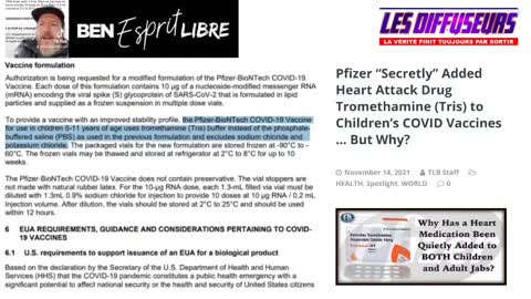 Pfizer ajoute un ingrédient chimique pour contrer les crises cardiaques chez les enfants 5-11 ans