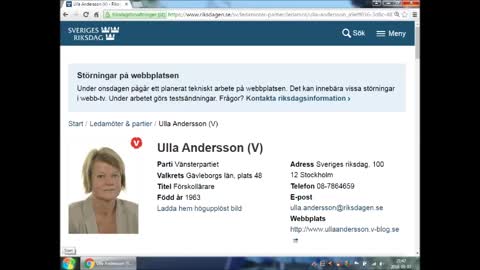 Riksdagsledamot Ulla Anderssons (V) syn på invandringspolitiken