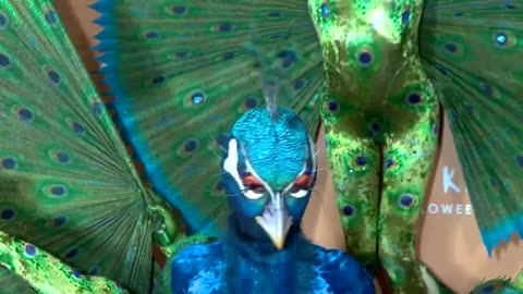 Heidi Klum 'peacocks' at her annual Halloween party