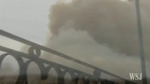 Video Captures Bombs Exploding in city of Ukraine