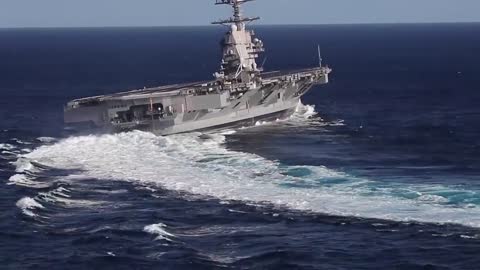 USS Gerald R. Ford extreme High Speed Turns