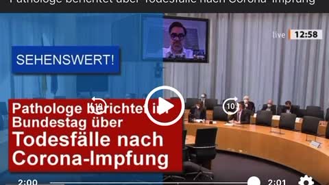 Sehenswert! Pathologe berichtet über Todesfälle nach Corona – Impfung im Bundestag!