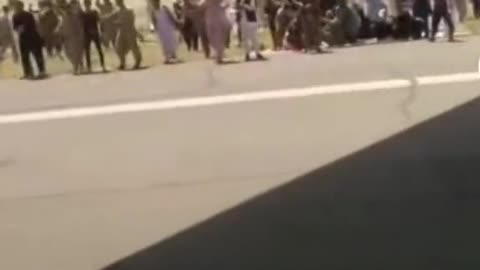 Afganistan. people board the plane