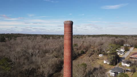 DJI Mavic Air 2 Orbit Shot of Smoke Stack - 4K UHD