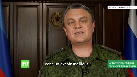 Léonid Passetchnik, président de la République populaire de Lougansk, s’est adressé aux habitants